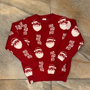 Boys size 5/6- George Hats Red Santa Sweater- HO HO HO